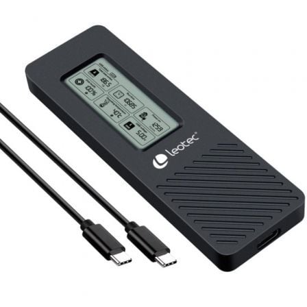 Leotec LEM2EXT01 para SSDs M.2 NVMe | USB 3.2 | com tela LCD