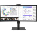 LG 34BQ77QC-B de 34'' | WQHD | Webcam | Multimídia | Altura ajustável | Preto