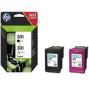 HP nº 301 multipack   |  preto   |  tricolor