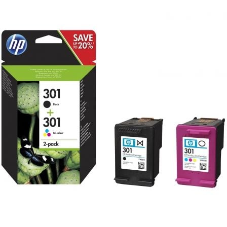 HP nº 301 multipack   |  preto   |  tricolor
