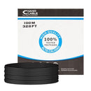 Nanocable 10.20.0302-EXT-BK Cat.5e UTP Cabo Externo RJ45 Enrolador | 100m | À Prova D'água | Preto
