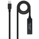 Cabo de extensão USB 3.0 Nanocable 10.01.0312 | USB macho - USB fêmea | 10m | Preto