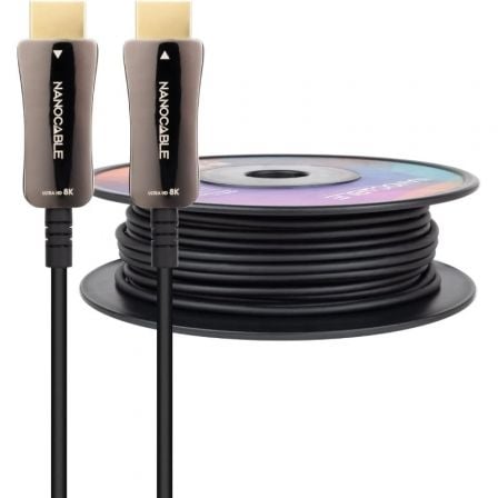 Cabo HDMI 2.1 AOC 8K Nanocable 10.15.2180 | HDMI Macho - HDMI Macho | 80m | Preto