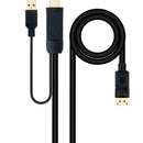 Cabo conversor HDMI macho - DisplayPort macho Nanocable 10.15.4352, 1,8 m, preto