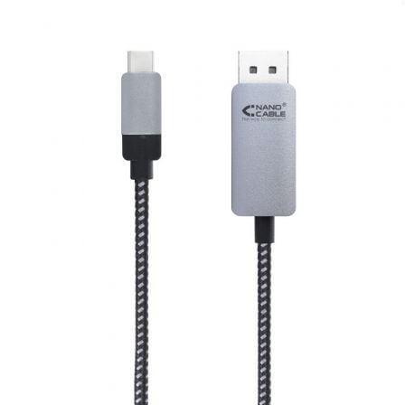 Cabo conversor USB tipo C macho para Displayport macho Nanocable 10.15.5002 1,8 m preto