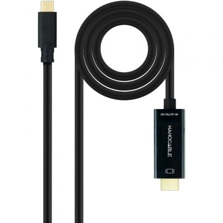 Cabo conversor USB tipo C macho para HDMI macho Nanocable 10.15.5105 5m preto