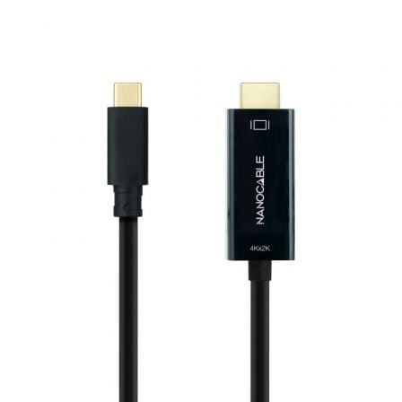 Cabo conversor USB tipo C macho para HDMI macho Nanocable 10.15.5133, 3 m, preto