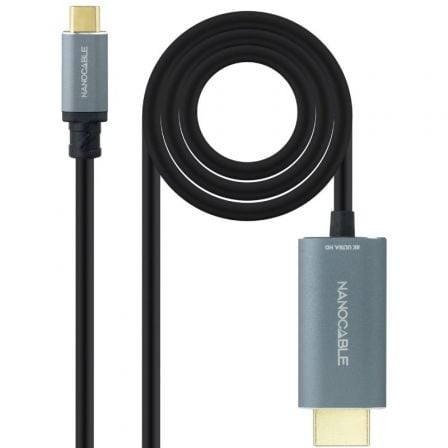 Cabo conversor USB tipo C macho para HDMI macho Nanocable 10.15.5162 1,8 m preto