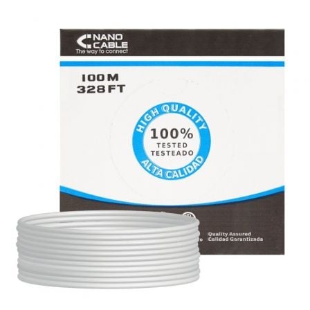 Cabo UTP RJ45 Nanocable 10.20.0302-FLEX Cat.5e | 100m | Cinza