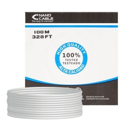 Cabo FTP RJ45 Nanocable 10.20.0702-FLEX Cat.5e | 100m | Cinza