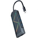 Docking USB Tipo-C Nanocable 10.16.0901 | 3xUSB | 1xUSB Tipo-C PD | 1xHDMI | 1xRJ45 | 1xLeitor de Cartão SD TF | Áudio