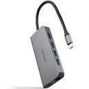 Cabo de acoplamento Nanocable Tipo C 10.16.4609 | 3xUSB | 1xHDMI 4K | 1xRJ45 | 1xLeitor de cartão | 1xUSB Tipo C PD | Cinza