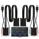 KVM Nanocable 10.12.0001 | PC - CPU: 2 VGA + 2 USB + 4 JACK 3.5  | Consola: 2 USB + VGA + 2 JACK 2.5 | 1,4m