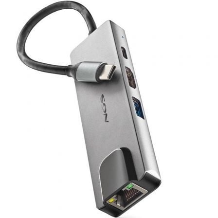 Docking USB Tipo-C NGS WonderDock Supra | 1xUSB | 1xUSB Tipo-C DP | 1xHDMI | 1xRJ45