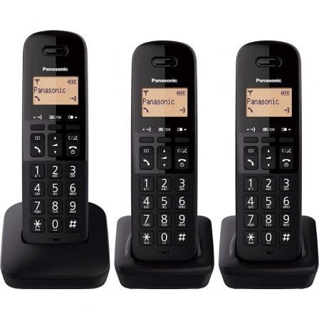Telefone sem fio Panasonic KX-TGB613SPB | Pacote TRIO | Preto