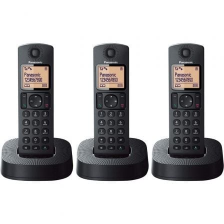 Panasonic KX-TGC313SP | Pacote TRIO | Preto