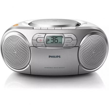 Rádio CD Philips AZ127 | 12 | 2W | Com fio | Alimentado por bateria | Cinza