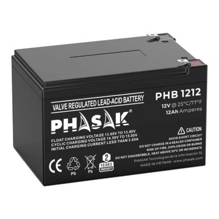 Bateria Phasak PHB 1212 compatível com UPS | UPS PHASAK de acordo com as especificações