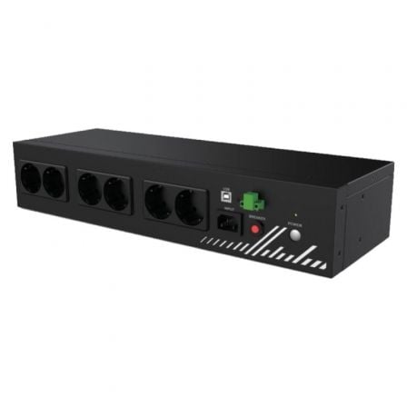 UPS interativo de linha Phasak Compact | 800VA-480W | 8 saídas | Formato de rack 2U
