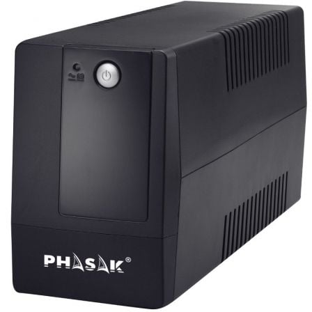 UPS de linha interativa básica Phasak 800 VA | 800 VA-480 W | 2 saídas | Formato torre