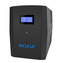 UPS de linha interativa Phasak SIRIUS 1560 VA | 1560VA-900W | 4 saídas | Formato torre