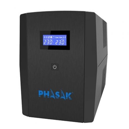 UPS de linha interativa Phasak SIRIUS 2260 VA | 2260VA-1320W | 4 saídas | Formato torre