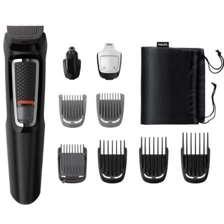 Máquina de cortar cabelo Philips MG3740 Série 3000 Multigroom com bateria| 9 acessórios