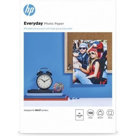 Papel fotográfico HP Everyday Q2510A | DIN A4 | 200g | 100 folhas