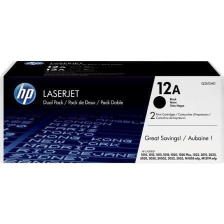 Toner HP Original nº12A Multipack | 2x Preto