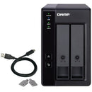 QNAP TR-002 DAS | 2 baias 3,5'- 2,5' | formato torre