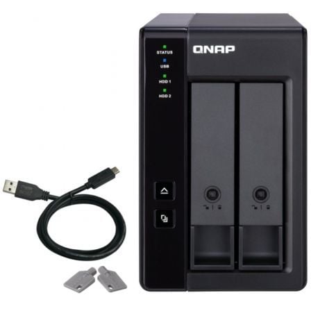 QNAP TR-002 DAS | 2 baias 3,5'- 2,5' | formato torre