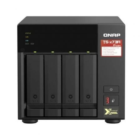 NAS QNAP TS-473A-8G |  4 baias 3,5'- 2,5' |  8GB DDR4 |  Formato Torre