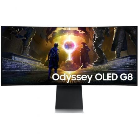Samsung G8 Odyssey OLED S34DG850SU de 34' | WQHD | 0,03 ms | 175 Hz | Multimídia | Altura ajustável | Prata