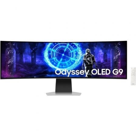 Samsung Odyssey OLED G9 S49DG954SU de 49' | Dual QHD | 0,03 ms | 240 Hz | OLED | Multimídia | Altura ajustável | Prata