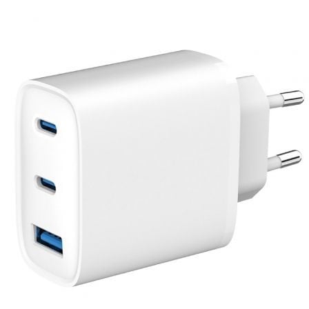 Carregador de parede SPC Ultra Rápido 4342B | 2xUSB Tipo C | 1xUSB | 65W | Branco