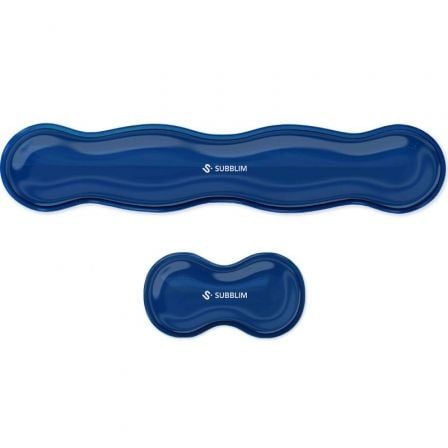 Pack com 2 apoios de pulso Subblim Ergo Crystal Flex  | Azul escuro