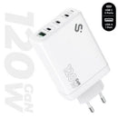 Carregador de parede GaN Subblim 120W USB C+C+C+A | 3xUSB Tipo C | 1xUSB | 120W