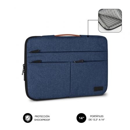 Capa Subblim Air Padded 360 para laptops até 14''  | Azul