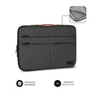 Capa Subblim Air Padded 360 para laptops até 14'  | Cinza escuro