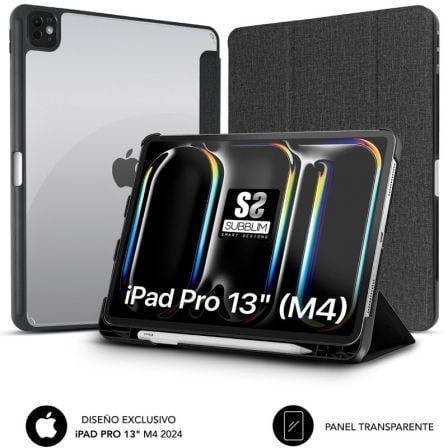 Capa Subblim Clear Shock para iPad Pro 12.9' 2024 M4 | Preta