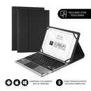 Capa com teclado touchpad Bluetooth Subblim Keytab Pro para tablets de 10,1' a 10,8'  |   Preta