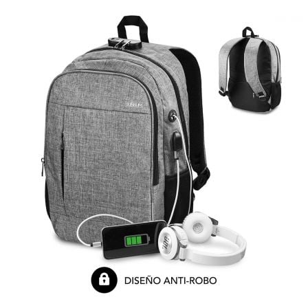Subblim Urban Lock para laptops até 16''  | Porta USB  | Antirroubo  | Cinza
