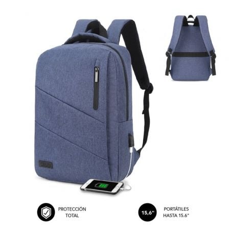 Subblim City para laptops até 15,6'  | Porta USB  | Azul