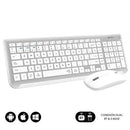 Teclado e Subblim Prestige Extended Dual Combo | Branco e Prata
