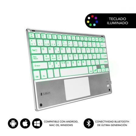 Teclado compacto Subblim SMBT50| Prata
