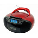 Rádio CD Cassete Sunstech CXUM53RD  | Alimentado por Bateria  | Vermelho