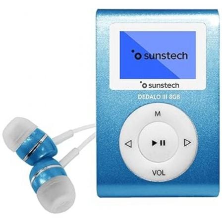 Sunstech Dedalo III MP3 Player | 8GB | Rádio FM | Azul