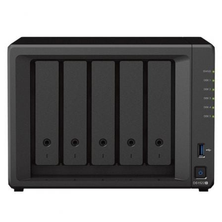 NAS Synology Diskstation DS1522+ | 5 baias 3,5'- 2,5' | 8GB DDR4 | Formato Torre