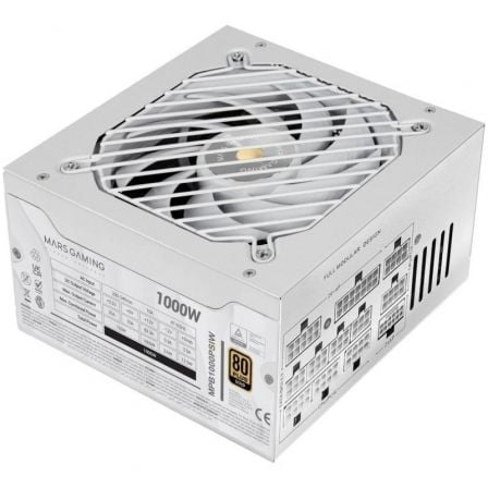 Mars Gaming MPB1000PSI | 1000W | Ventoinha de 14cm | 80 Plus Gold | Branco