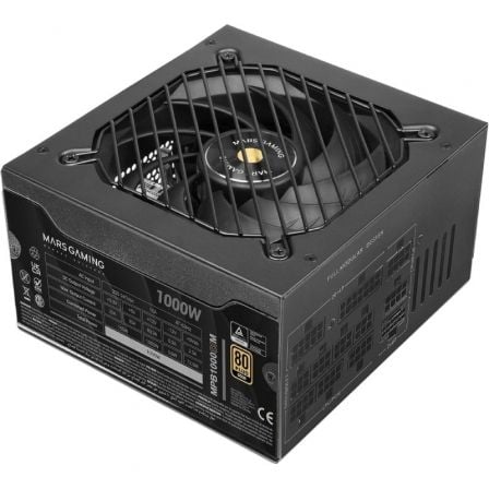 Mars Gaming MPB1000SIM | 1000 W | Ventoinha de 14 cm | 80 Plus Gold